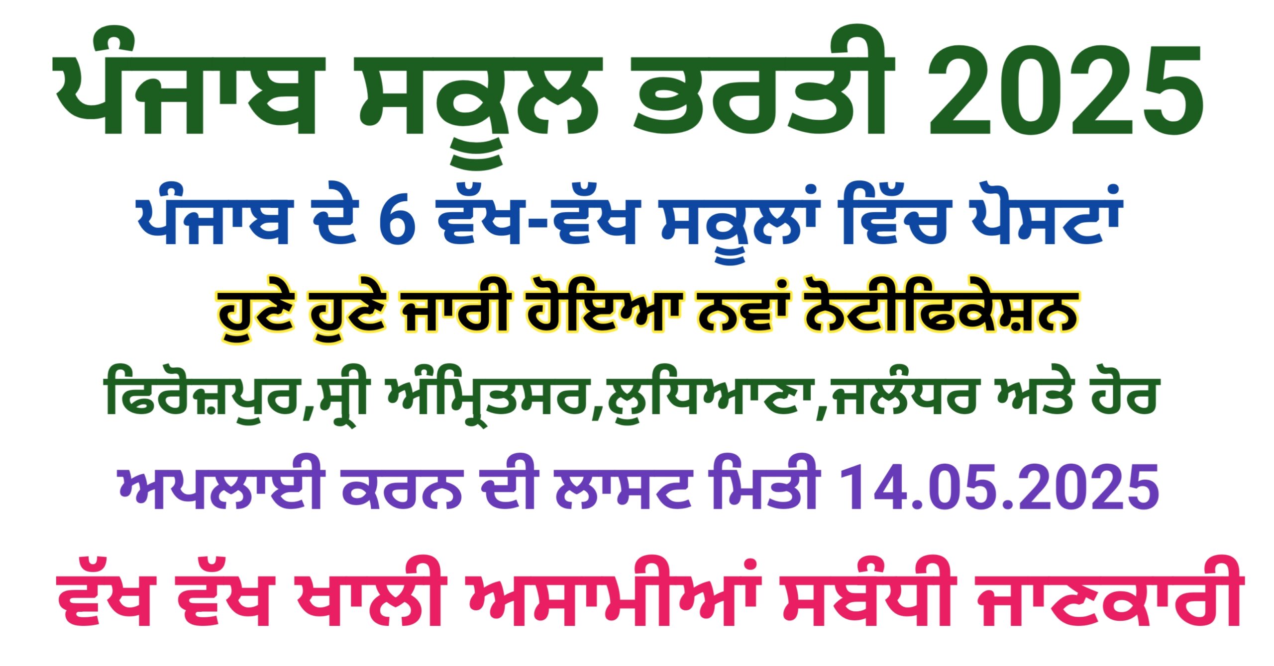 New Punjab School Recruitment 2025