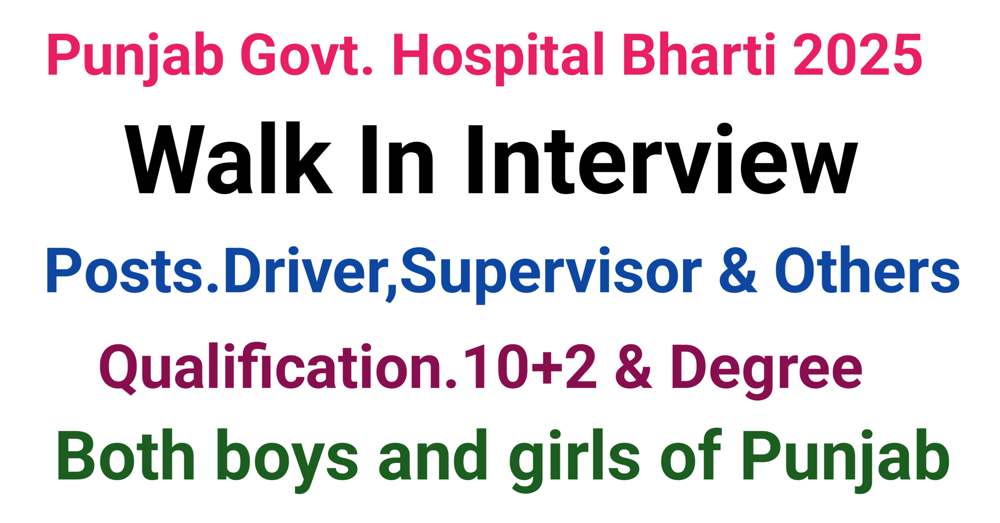 Punjab Driver & Supervisor bharti 2025
