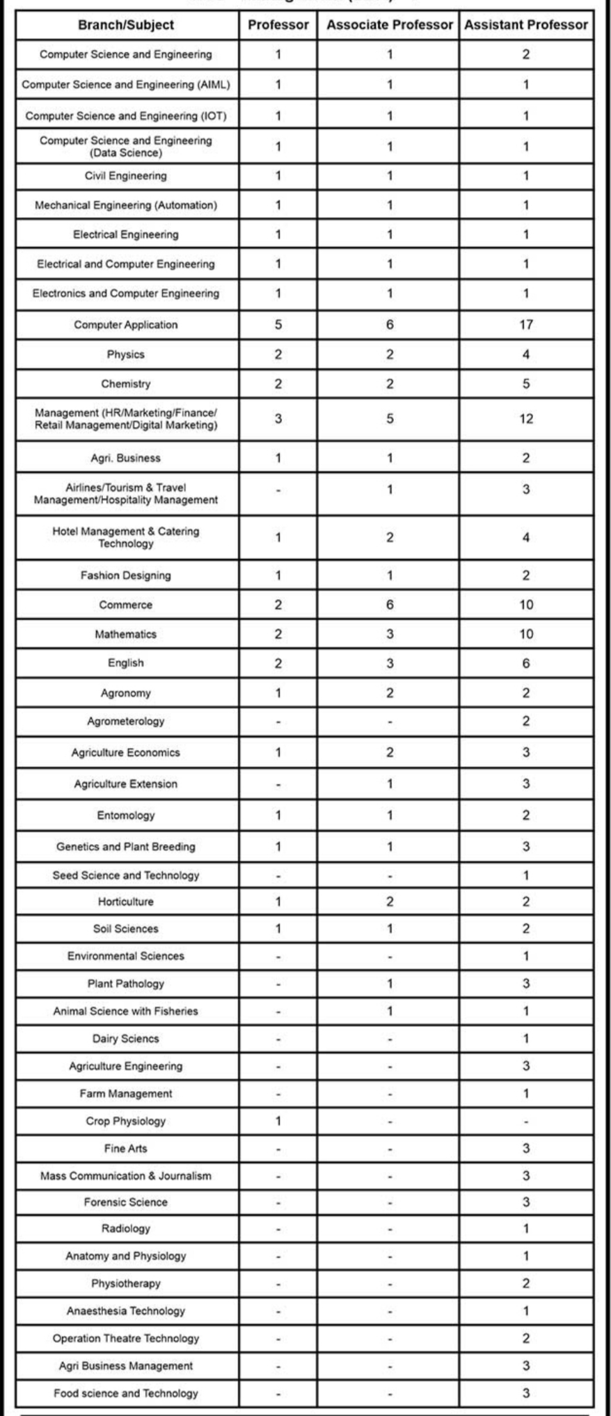 Punjab Teaching And Non Teaching Staff Bharti 2025